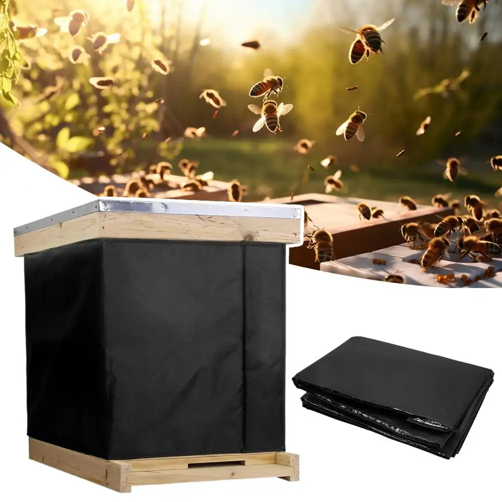 600d Oxford Cloth Beehive Cover Winter Beehive Plastic Wrap Windproof Honeycomb Protective Cover for Bee Hive for Most