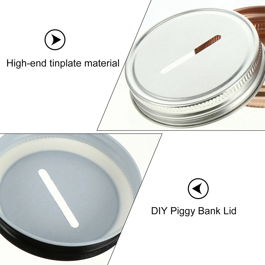 20 Pcs Lids Mason Piggy Bank Banks for Kids Convenient Canning Tinplate Jar Accessories Child