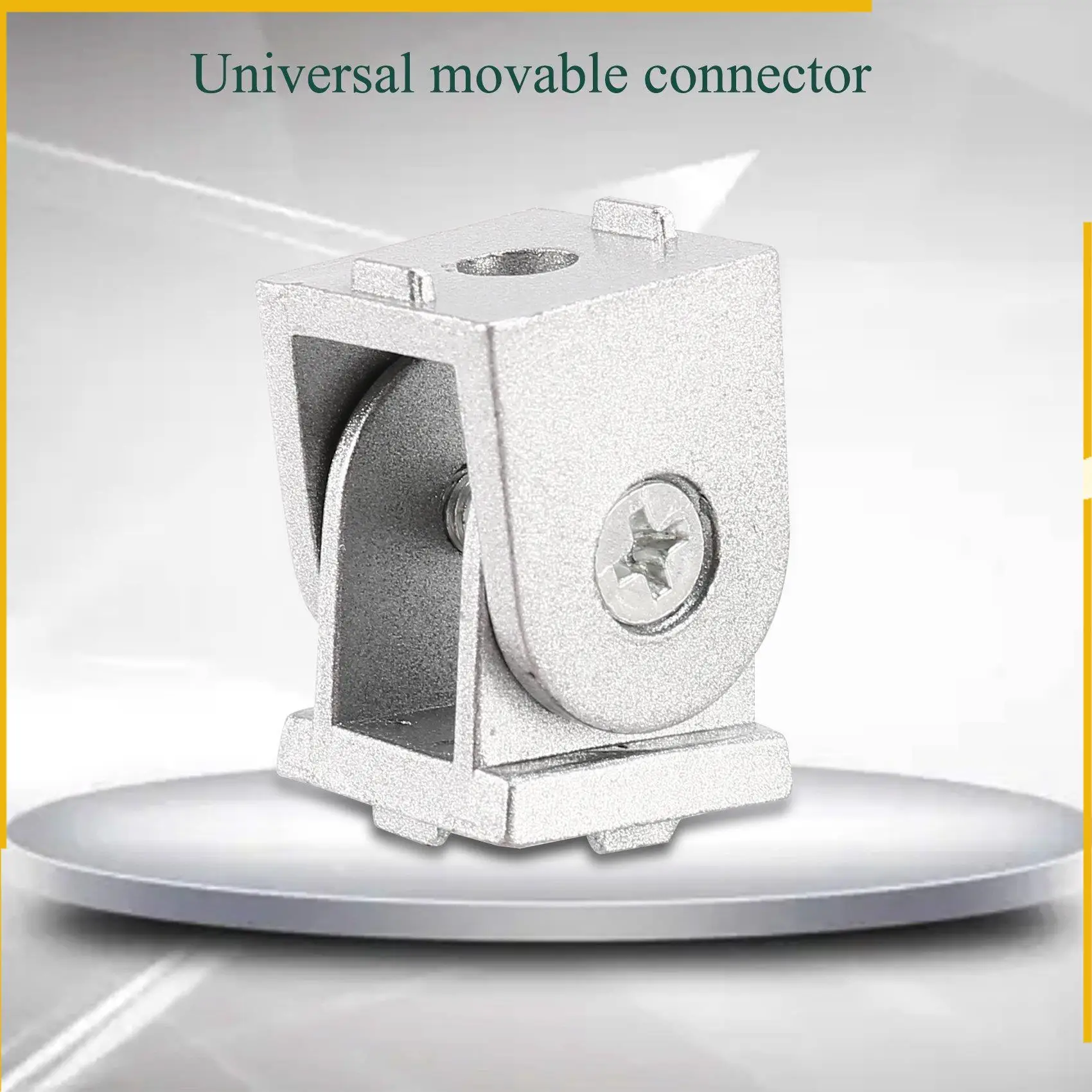 Conector de junta de pivô flexível de liga A92P 2 tamanhos para perfil de extrusão de alumínio padrão da UE 2020