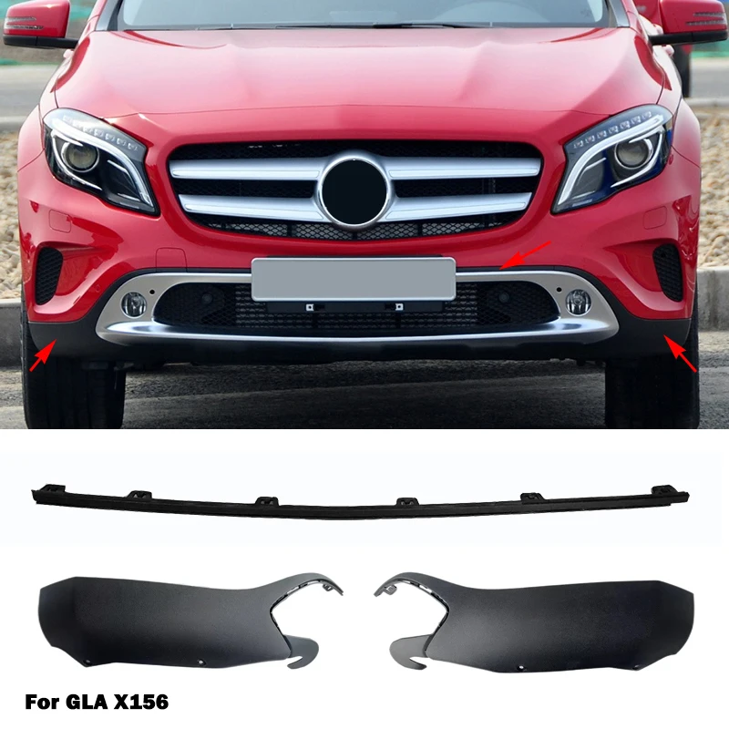 

For Mercedes Benz GLA X156 W156 a1568851125 a1568851225 a1568850725 Front Lower Bumper Trim Cover Spoiler Diffuser Accessories