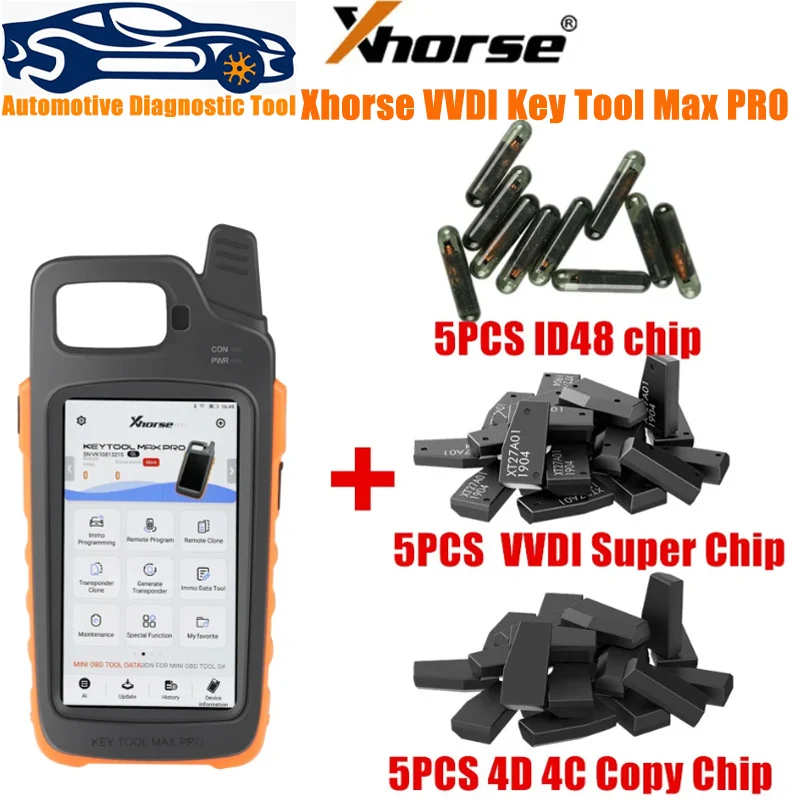 

Xhorse VVDI Key Tool Max PRO Combines Key Tool Max и Mini OBD Tool для удаленного и программирования ключей Додает напряжение с суперчипом