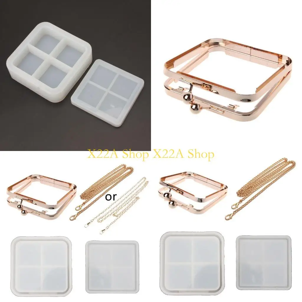 

Уникальные квадратные сумки в форме эпоксидной смолы, силиконовые формы для литья, DIY Art Craft, домашний орнамент