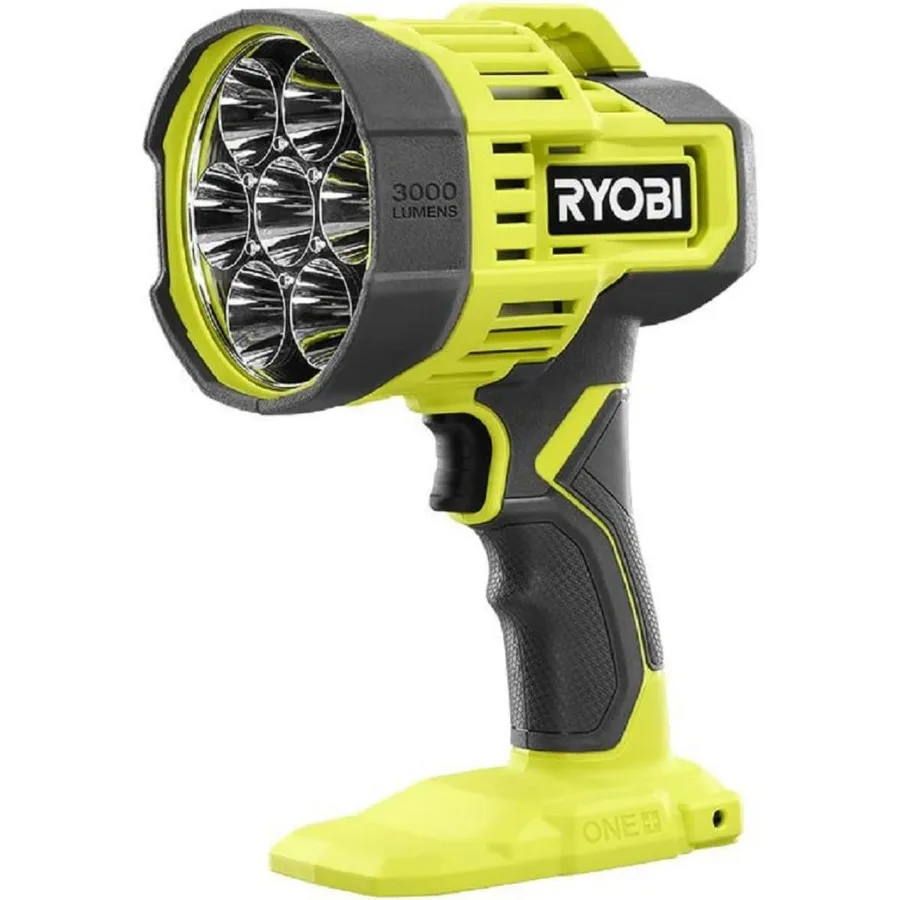 

RYOBI 18V ONE+ LED Spotlight 650 Yard Beam Distance, PCL661B 26% more compact than previous model