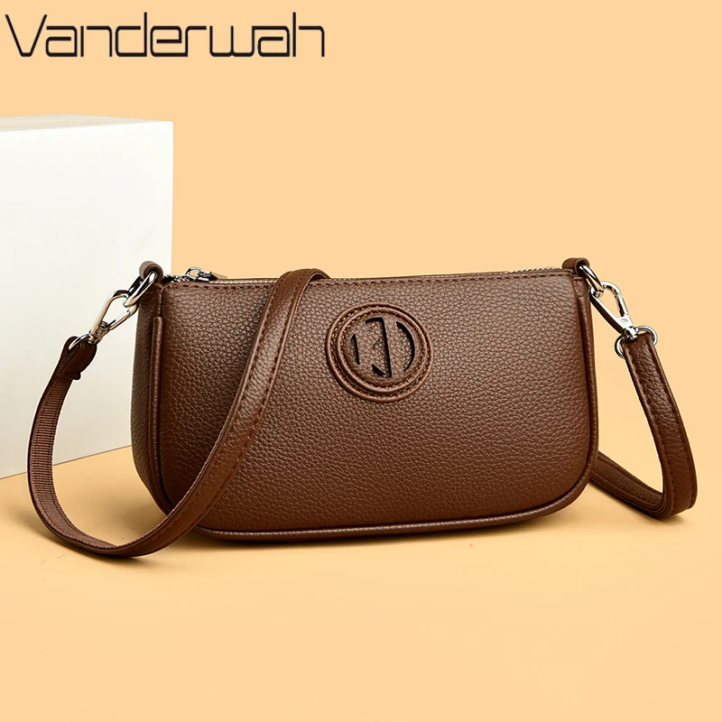 

High Quality Soft Leather Bags Fashion Women Purses And Handbags Famous Designer 2026 Casual Crossbody Shoulder Bag Sac A Main