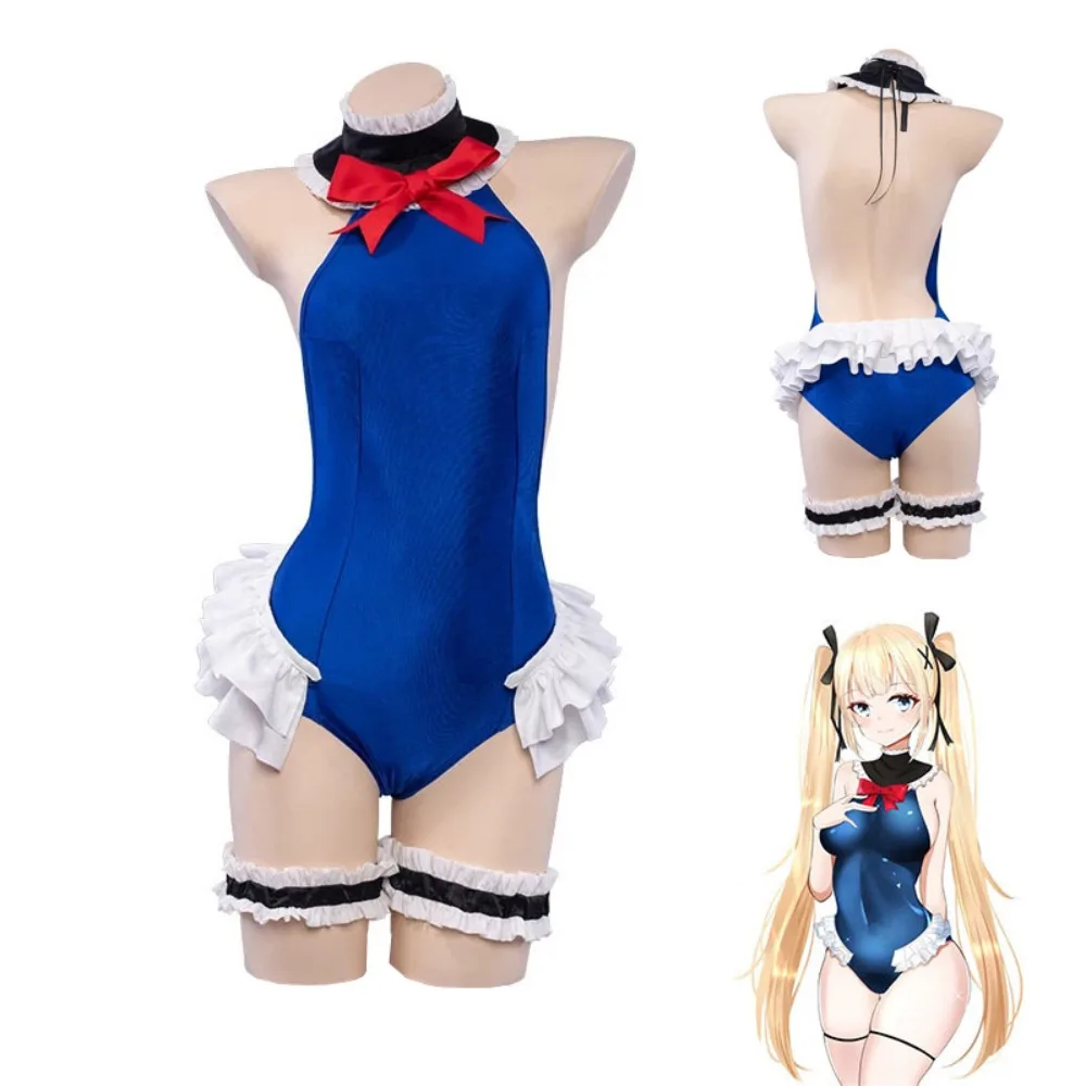 Azur Lane Marie Rose 코스프레 의상 섹시한 수영복 액세서리 가발 완전한 할로윈 멋진 애니메이션 컨벤션 의상