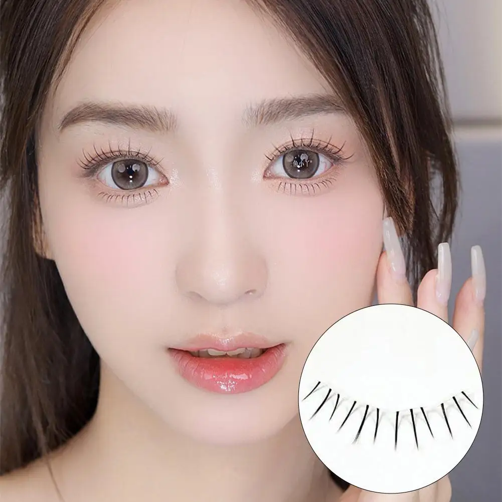 Large Capacity False Eelashes Cat Paw Lower Eyelashes Natural Transparent Thin Stem Self-Adhesive Eyelashes Makeup Tool