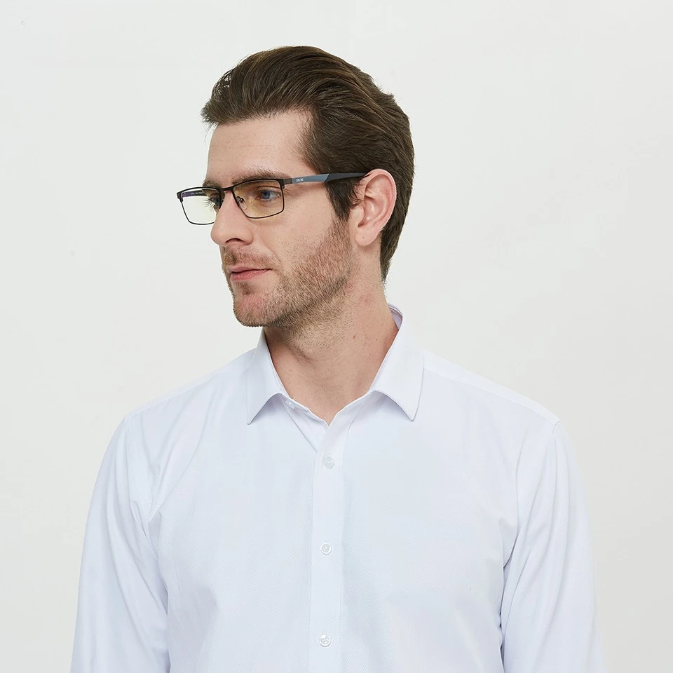 SHINU Smart Progressive Multifocal Lenses Glasses Near and Far Progressive Multifocal Glasses Man Magnifying Glasses Metal Frame