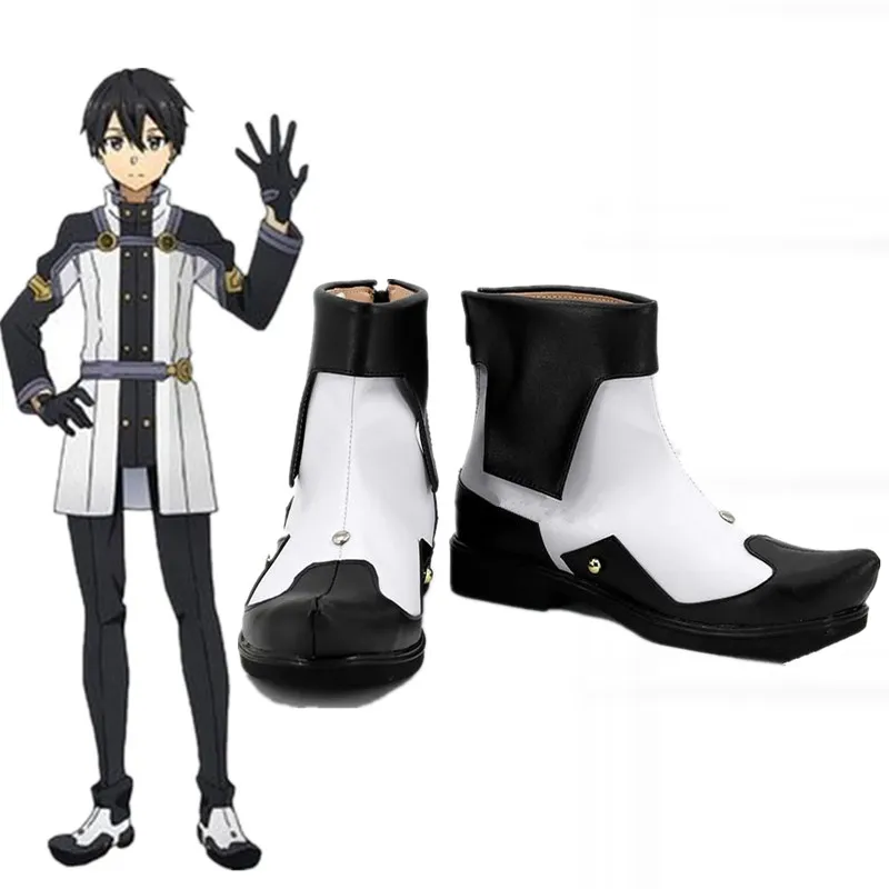 

Sword Art Online The Movie: Ordinal Scale Narusaka Kazuto Kirigaya Kazuto Kirito Anime Customize Cosplay Flat Shoes Boots