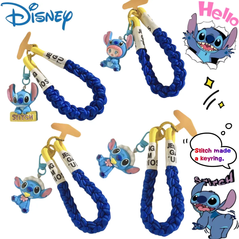 

Disney StitchQ version figure keychain creative high-value DIY cartoon doll model couple girlfriend mobile phone case pendant