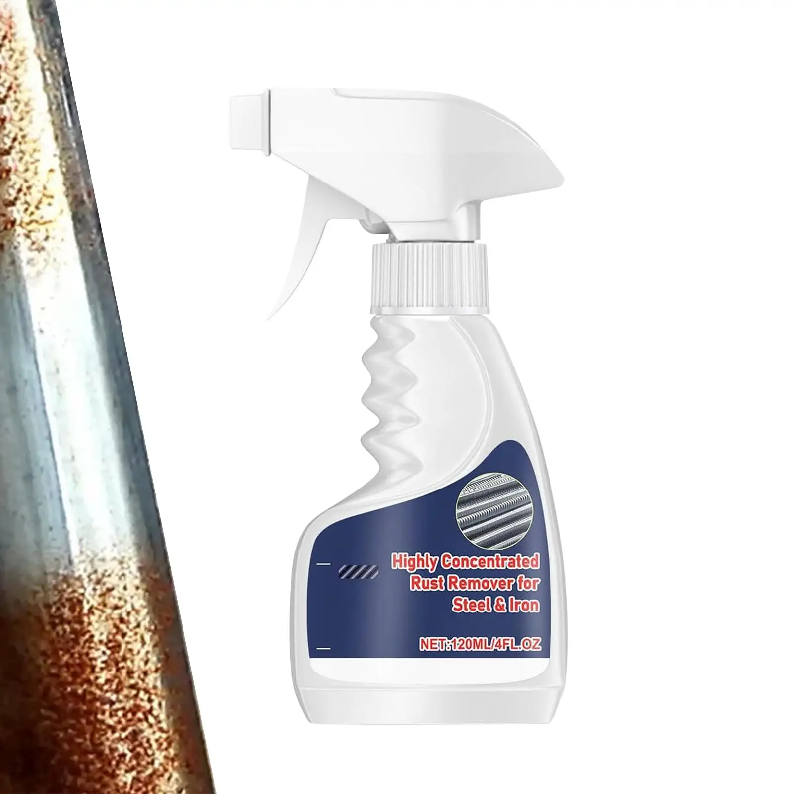 Spray removedor de óxido de alta resistencia, disolvente de óxido de acción rápida y revestimiento antirust para metal, coche, herramientas, limpiador multisuperficie, 120ml
