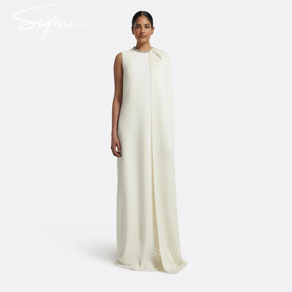 

SSYTENS Arabic Modern Style Evening Dresses Draped Beaded Customized Mermaid Formal Occasion Prom Gowns Party Women Bride