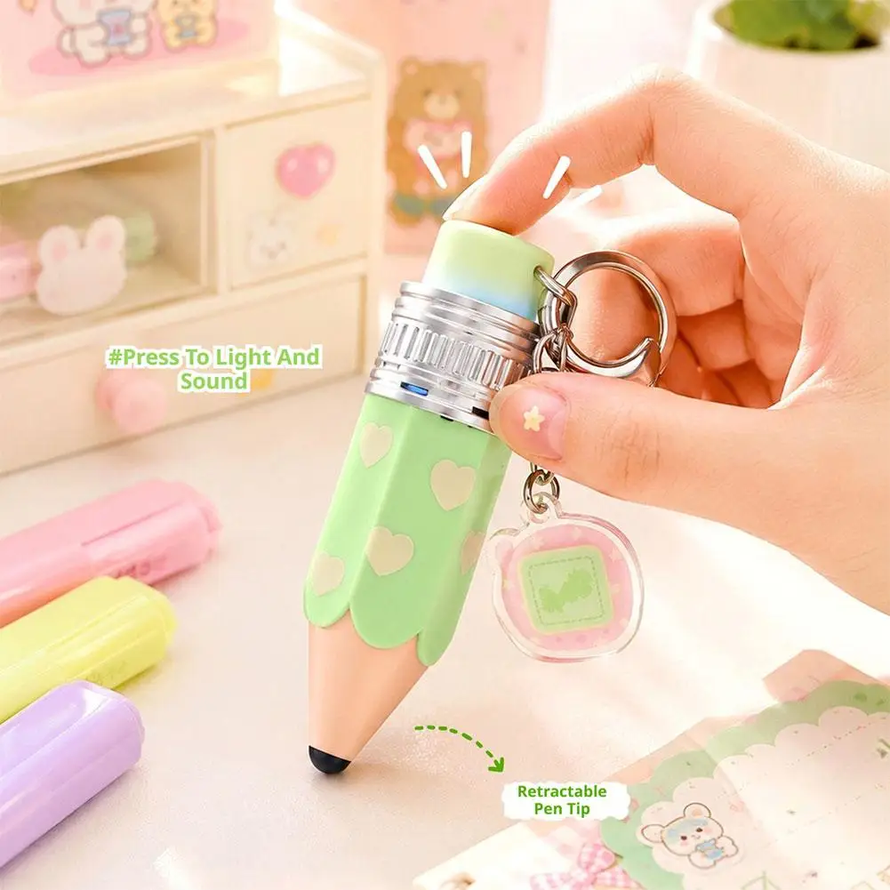 Niedlicher Click-Fidget-Schlüsselanhänger, Bleistift-Fidget-Spielzeug zur Stress- und Angstlinderung mit befriedigenden Klickgeräuschen im Tastaturstil, Geschenk für Erwachsene – Detail 8