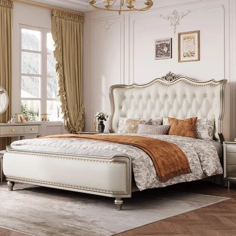 European Design Massage Bed Queen Double Luxury Frame Bed Bedroom Modern Sofa Human Dog Design Muebles Lounge Suite Furniture