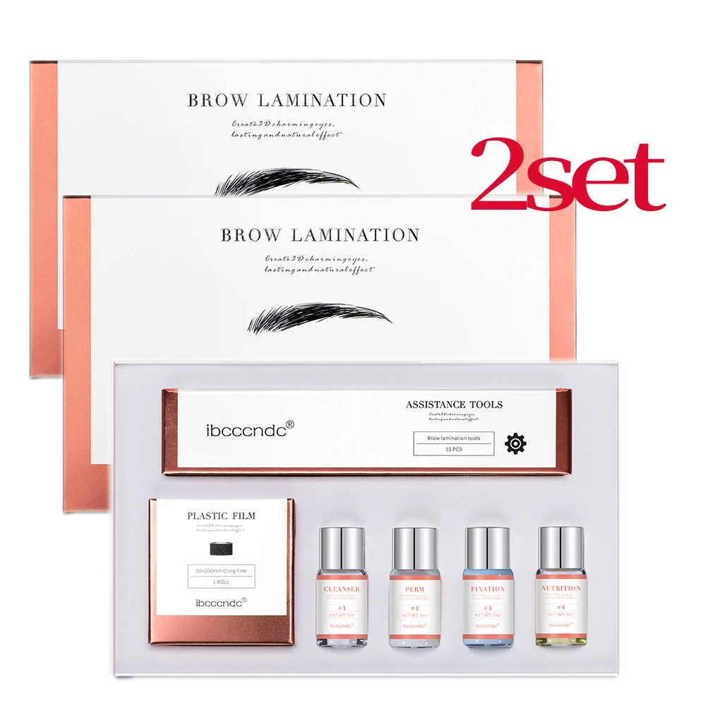 Pro Brow Lift Permanenten Wenkbrauw Lifting Brow Lamineren Kit met Vershoudfolie Voeding Keratine Permanenten Lotion voor Thuisgebruik - afbeelding 1