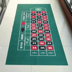 Roulette Game Desktop Non-woven Fabric 180x90cm Family Party Game Kit Casino Entertainment Table Mat Accessories