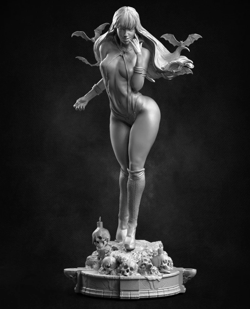 1/24 Scale Beauty Vampire Fantasy Miniatures Full Resin Figure Model Kit Diorama DIY Toy Unassembled and Unpainted