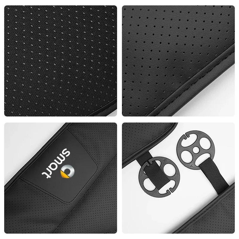 غطاء مقعد السيارة الجلود وسادة كرسي السيارات وسادة المقعد الخلفي المضادة للانزلاق حصيرة ل الذكية Fortwo 451 450 453 Forfour EQ كابريو Crossblade #5