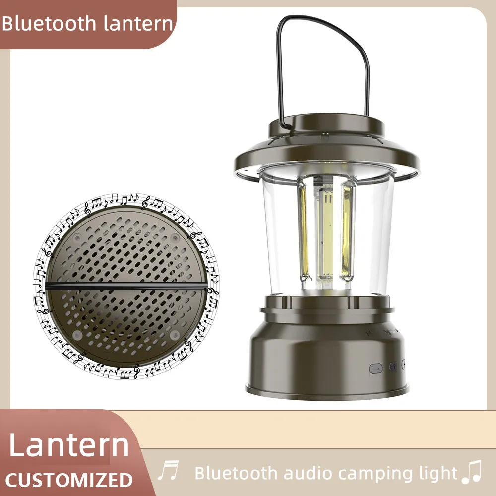 Retro Metal chandelier mini, can connect Bluetooth, warm led camping light, rechargeable light tent light, street light