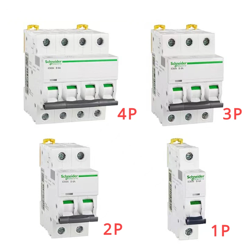 Air Switch Miniature Circuit Breaker iC65N 1/2/3/4P Household 1/2/6/10/16/20/25/32/50/63a Air Switch AC C/D