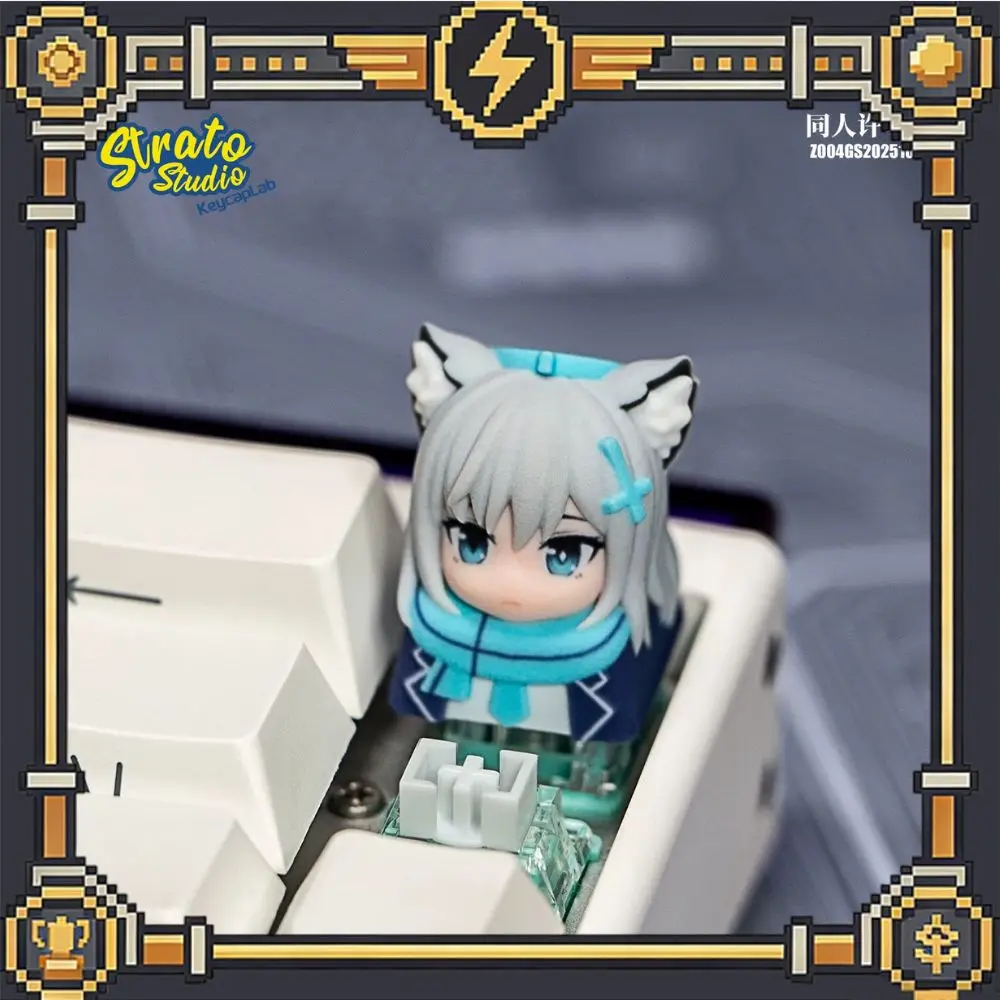 Strato Studio Blue Archive Theme Keycaps Anime Cross Axis Keycap Character Role Artisan Key Cap Cartoon Keyboard Accessories