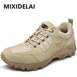 New Fashion Patchwork Outdoor Sneakers Breathable Men's Casual Shoes Men Desert Combat Footwear Large Size Non-Slip Hiking Shoes