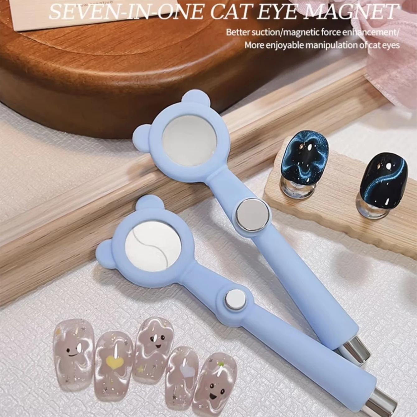 7 in 1 Cat Eye Nail Art Magnet - Contour Palette Stick ulasan dan harga