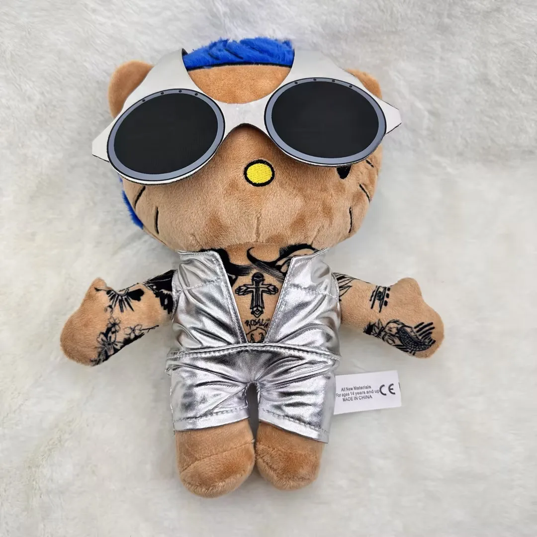 Olá kitty pelúcia rauw alejandro bonecas anime plushie travesseiro brinquedo personalizado ornamentos engraçados crianças presente de natal
