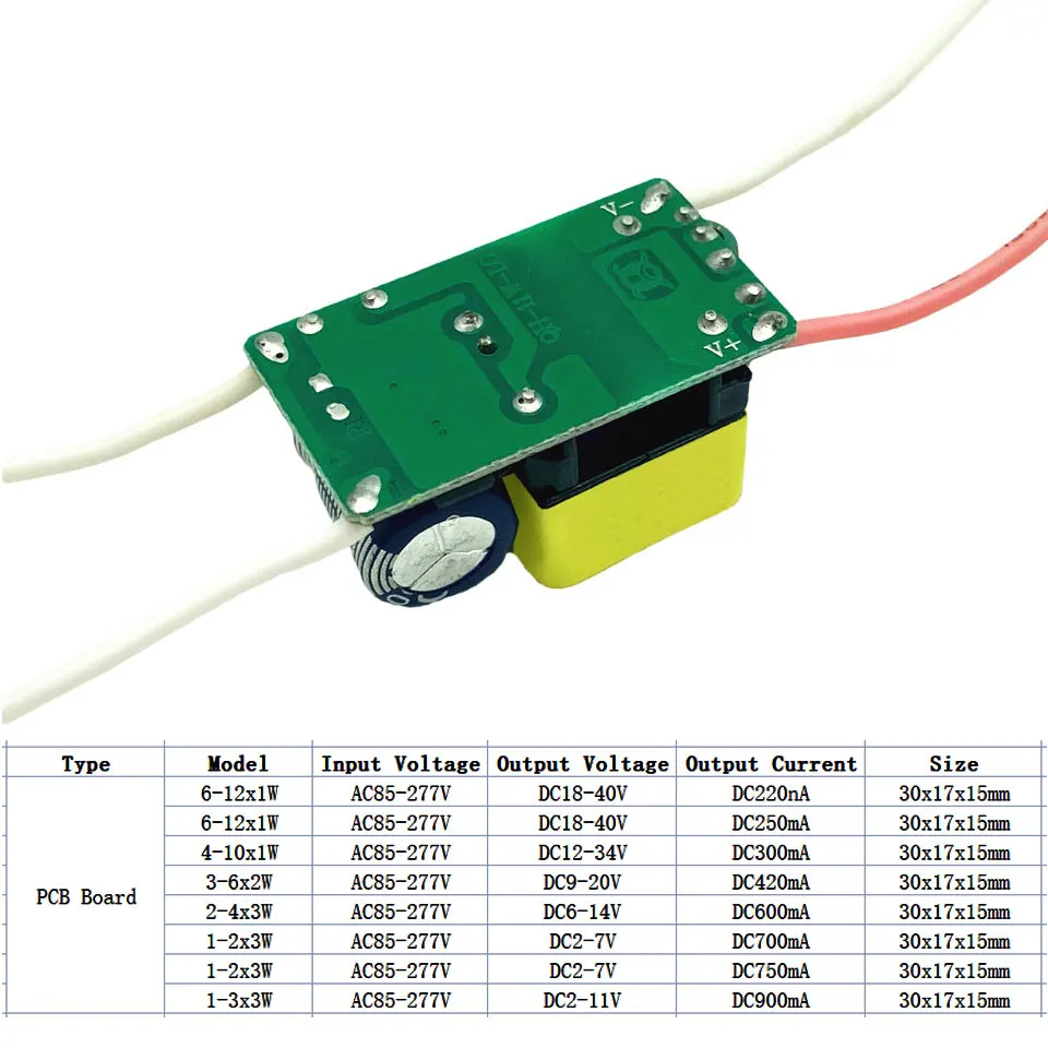 6W 7W 8W 9W 10W LED Driver Lighting Transformer 300mA 450mA 600mA 900mA Power Supply Adapter For LED COB Spotlight