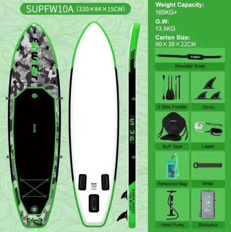 Stand Up Paddle Board Surfboard Inflatable Stand Up Paddling Board Surfing Sup Board Max Load 330 Pounds with Accessory