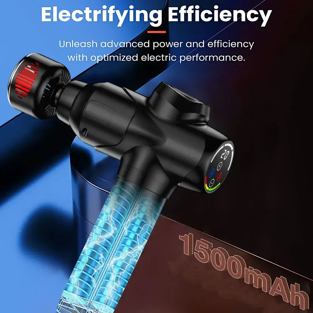 30Speed Lcd Display Muscle    Massager Powerful Red Light Custom Fascia Wholesale Electric Impulse Body Heating Massage