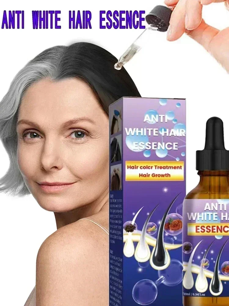 Serum gratis Dez rambut abu-abu produk nutrisi perbaikan 3%체 ke Hitam Pera Status Hairpin Pria Wanita