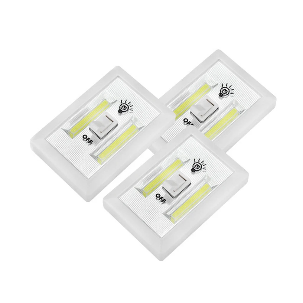 

Wall Light Switch White Cob Led Cordless Light 11X7.5X3Cm Operated For Bedroom Cabinet Night Lighting