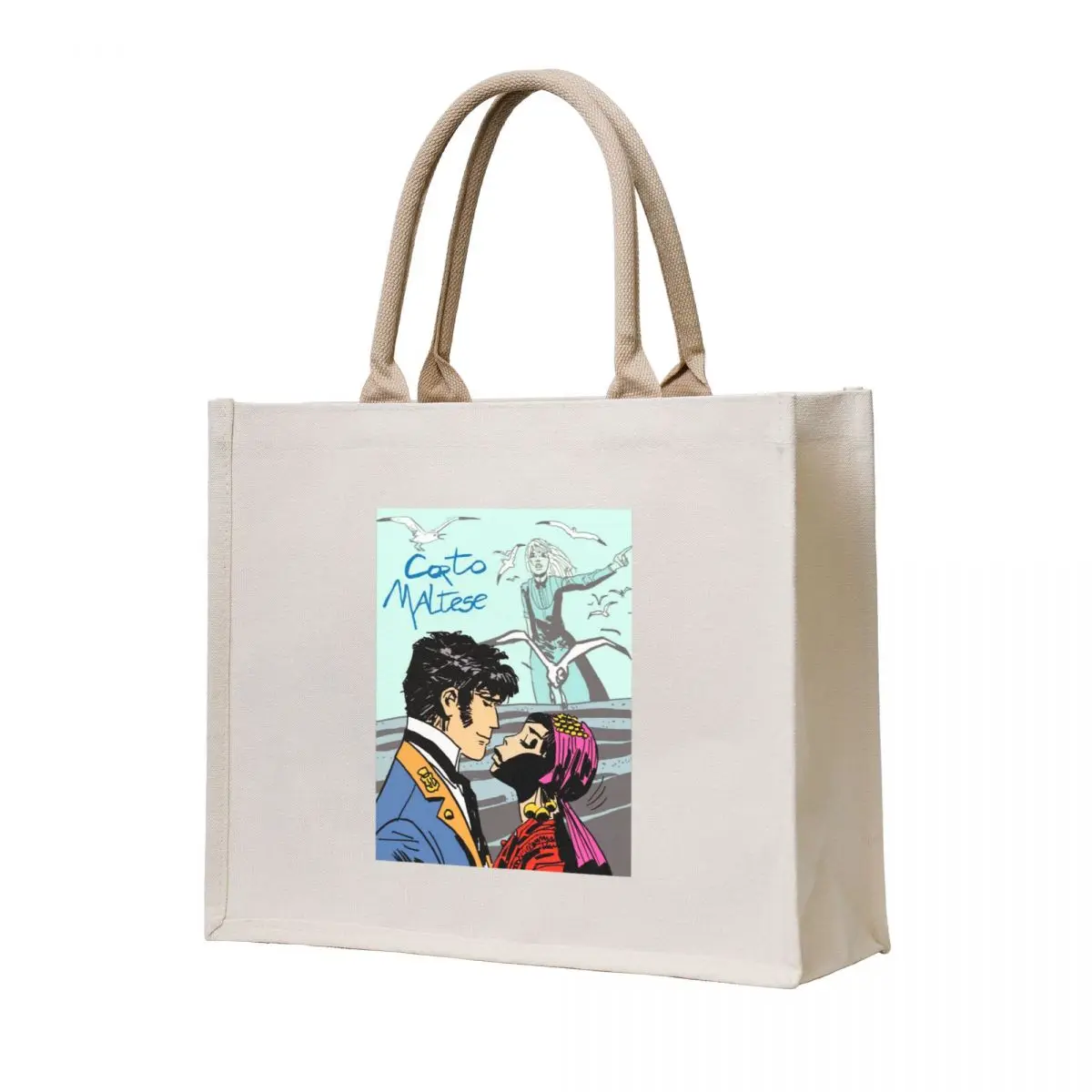 

Corto Maltese - Kissing Girl Tote Bag bags luxury women Canvas stote bag tote bag canvas Portable shopping