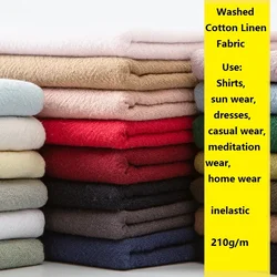 Washed Cotton Linen Fabric, Solid Color, Ethnic Plain Clothing, Chinese Style, Linen Crepe, Pleated Linen, Summer Pants Fabric