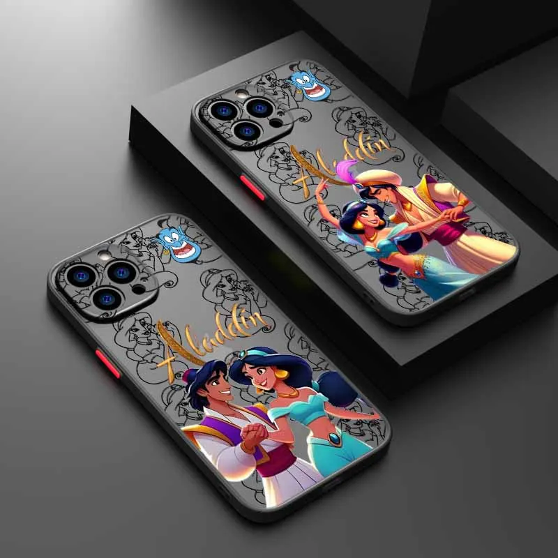 ديزني علاء الدين لطيف آيفون 17 17Air 16E 16 15 14 13 12 11 ميني برو ماكس زائد متجمد شفافة جراب هاتف #1