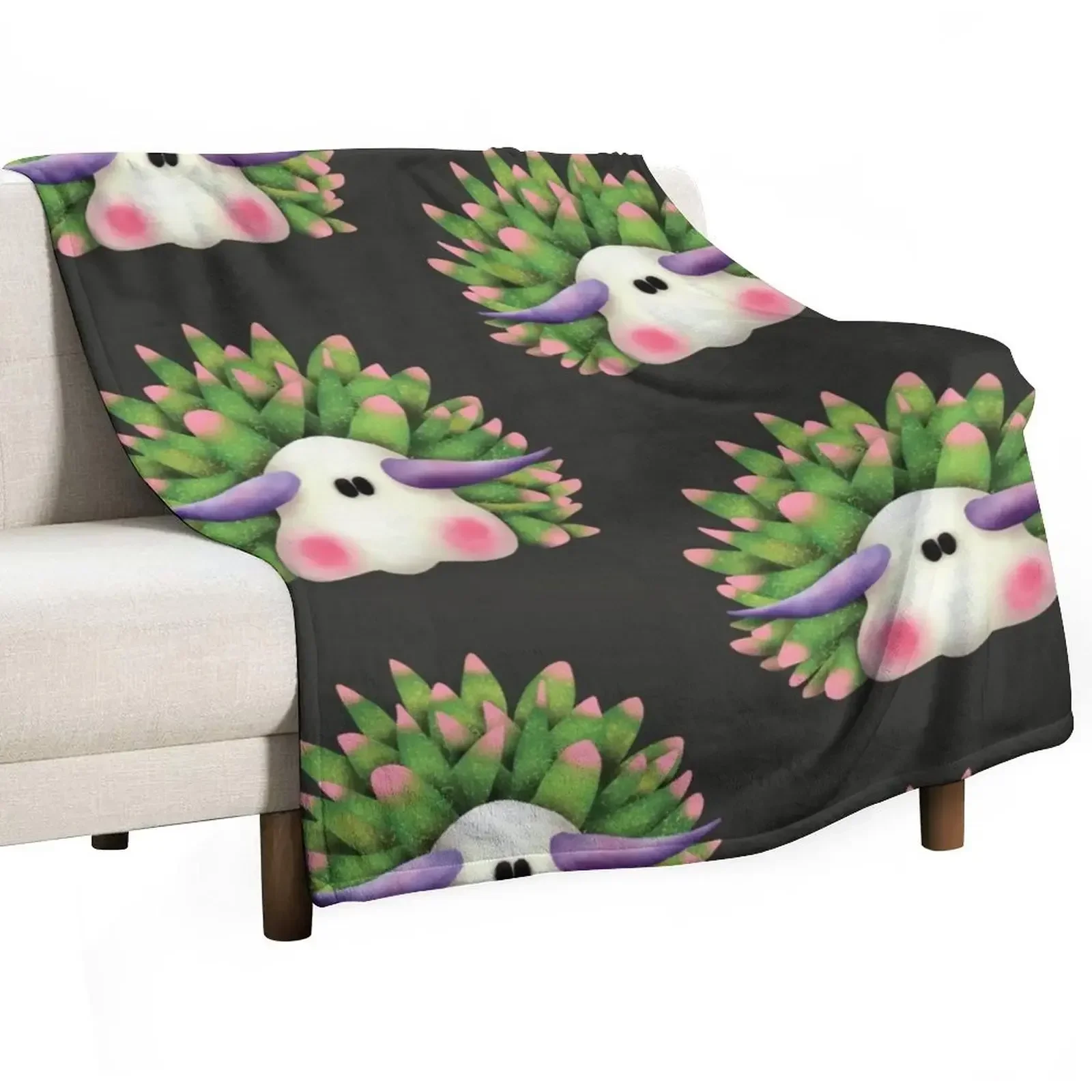 

Leaf Sheep Sea Slug Nudibranch Throw Blanket Stain Resistant Cozy Warm Blanket
