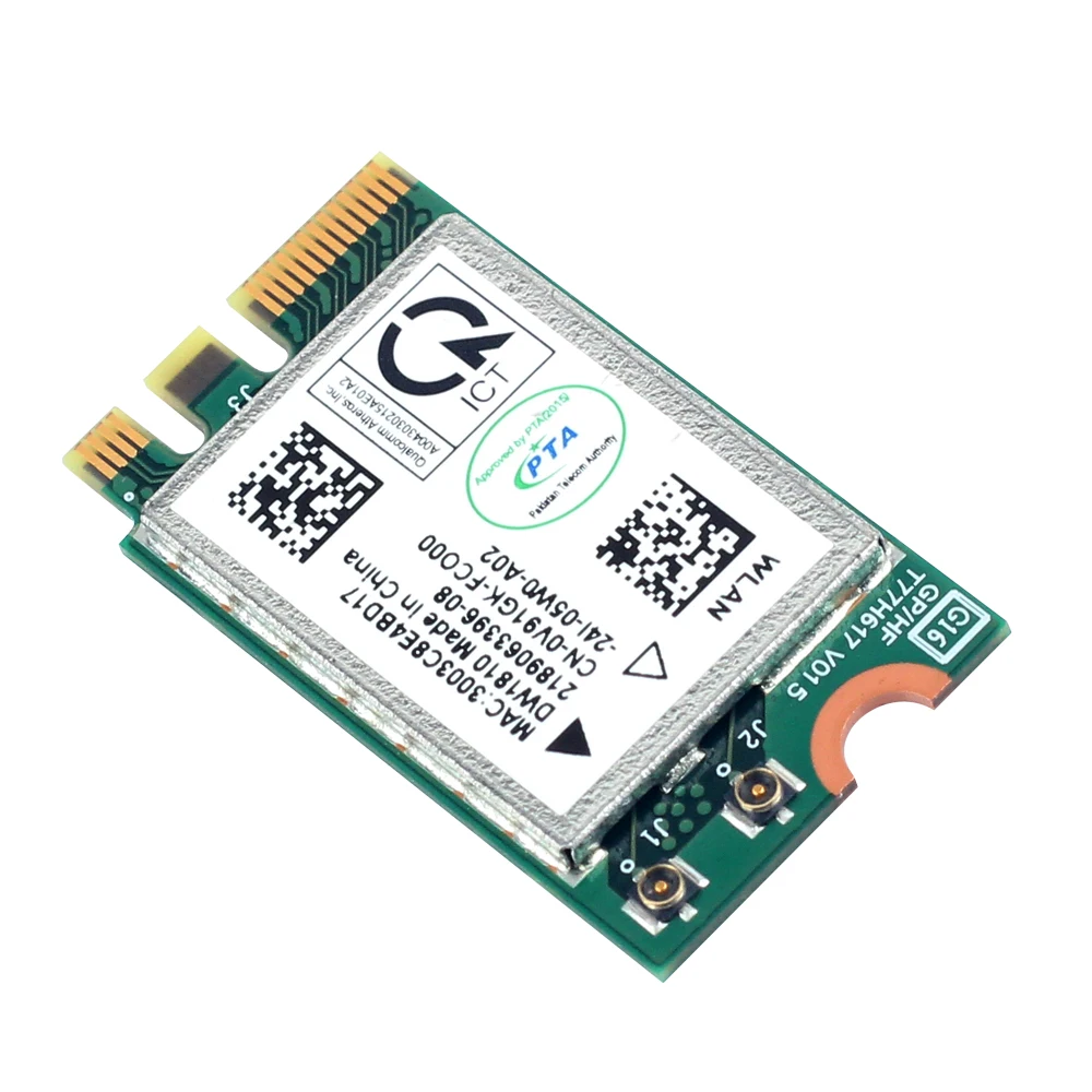 Qualcomm Atheros QCA9377 무선 어댑터 카드 NGFF WIFI 802.11AC 2.4G/5G QCNFA435 Bluetooth 4.1 노트북 Window7/10/11 용