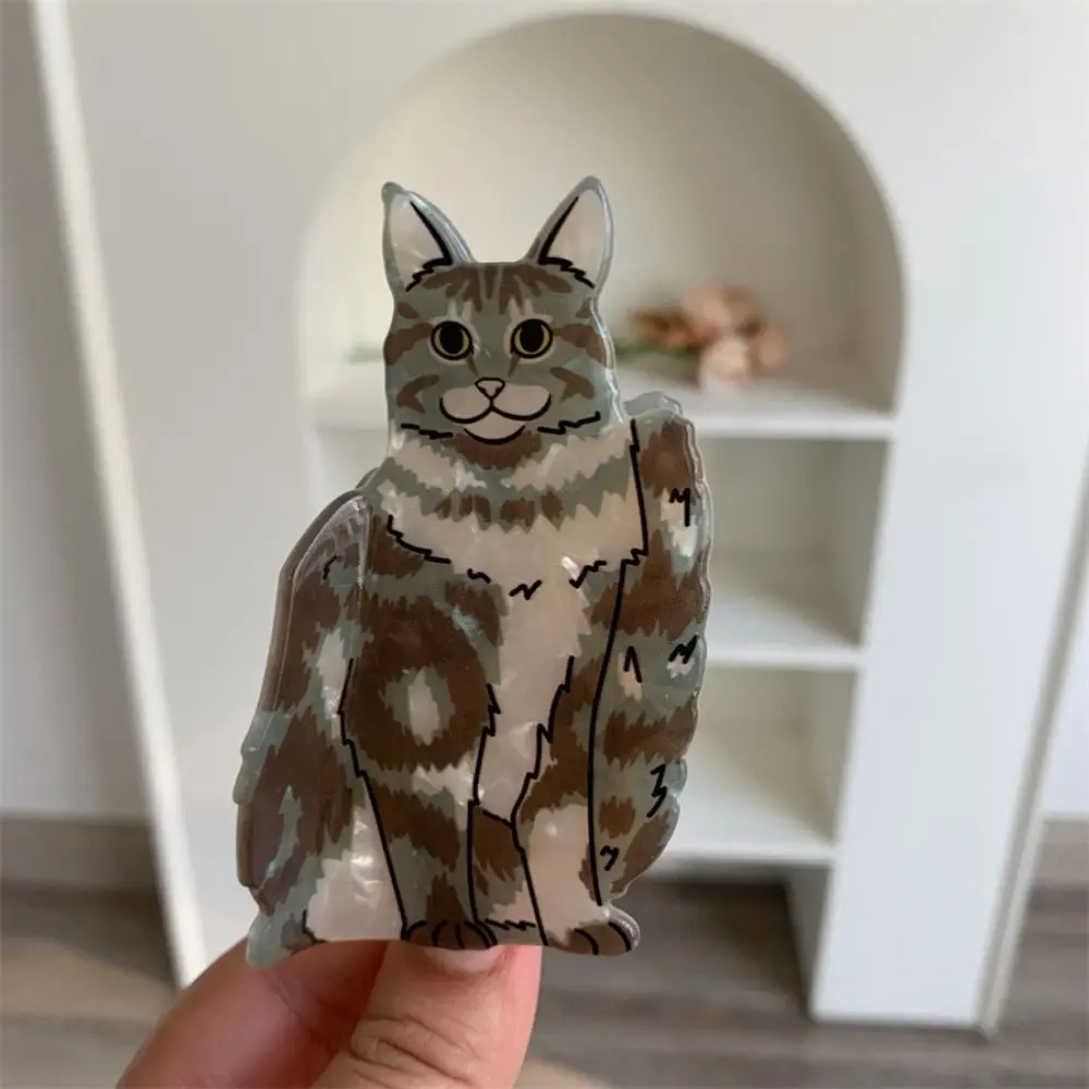 

Acetic Acid Acetate Cat Hair Claw Korean Style Headdress Kitten Claw Clip Cartoon Hair Accessories Animal Shark Clip Daily