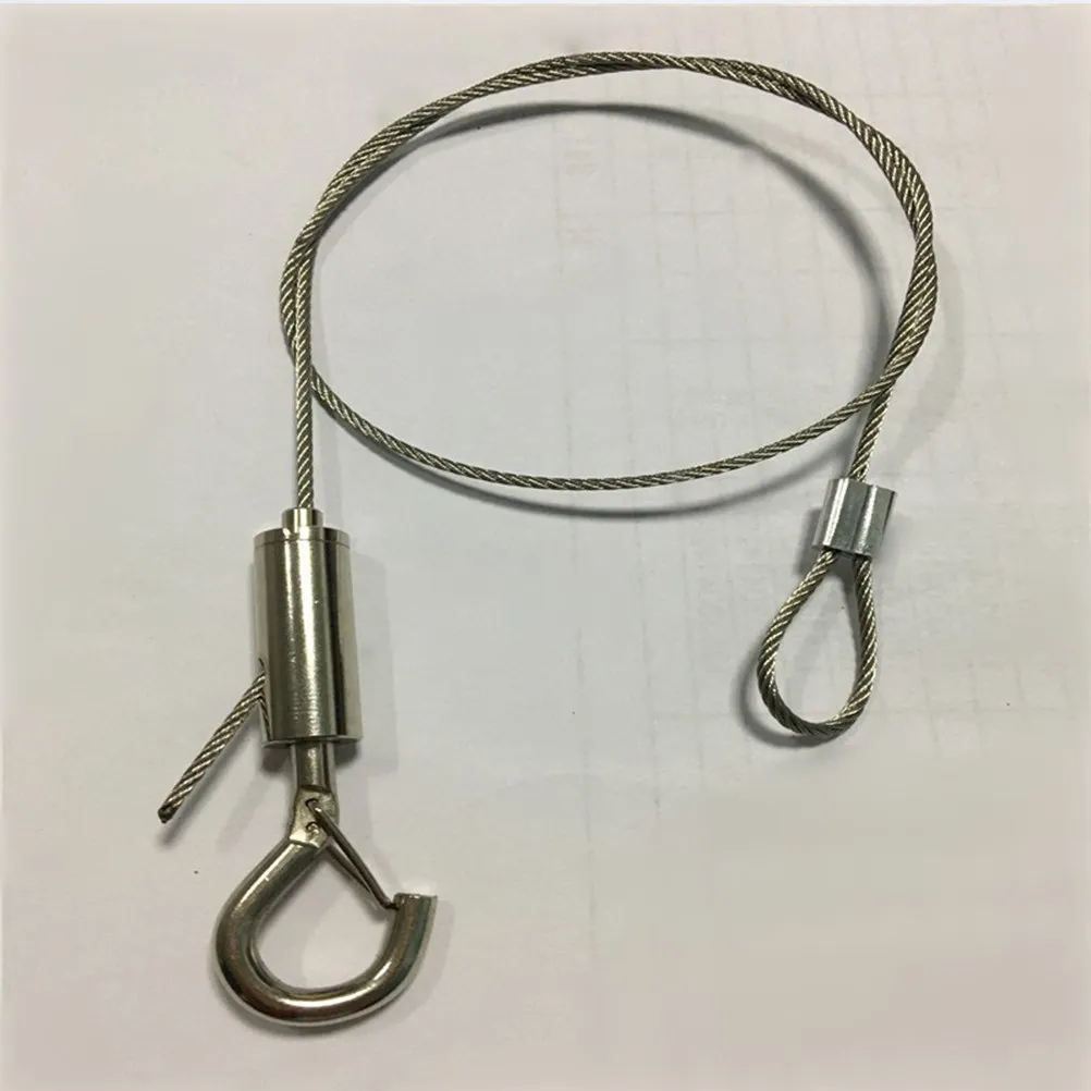 2Pcs Stainless Steel Cable Hanging Wire High Harness Strong Lightweight for LED Lamp Banner Exhibition Sign Suspension Cable