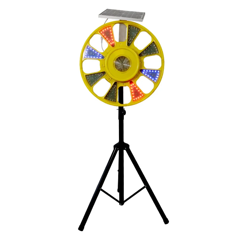 

Solar, Rotary LED Red and Blue, Warning, Round, Sunflower