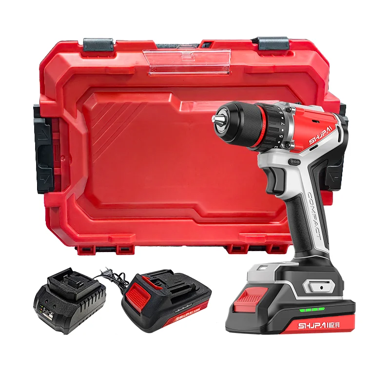 

Professional Manufacturer High-power Industrial-grade Brushless Lithium Impact Drill with Two Batteries and a Charger