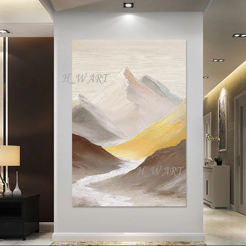 3d Natural Scenery Wall Picture, Canvas Modern Art Decoration, Abstract Mountain Landscape Oil Paintings, Frameless, Hot Sale