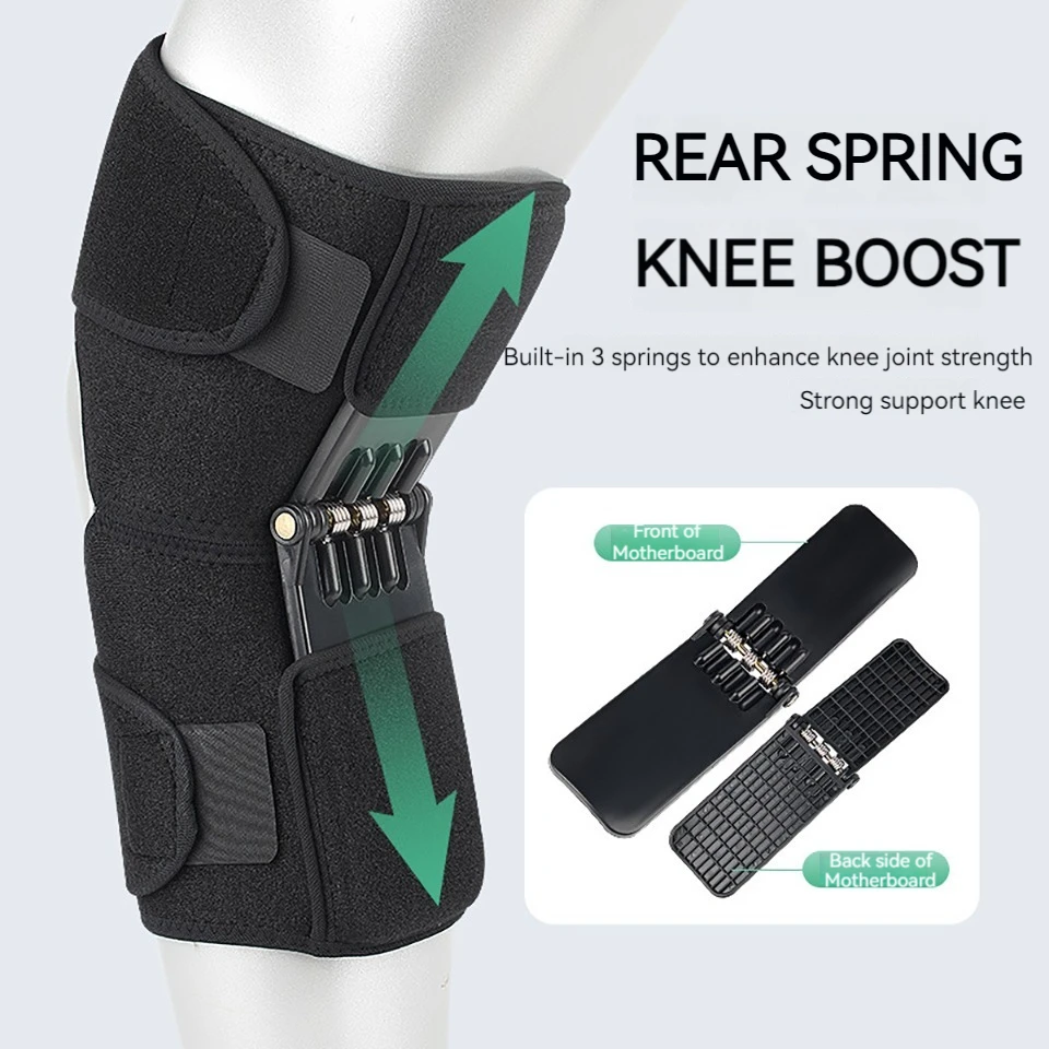 GOBYGO 1Pcs Adjustable Knee Booster Knee Brace For Patella Immobilization Squatting Knee Protector Outdoor Mountaineering Unisex