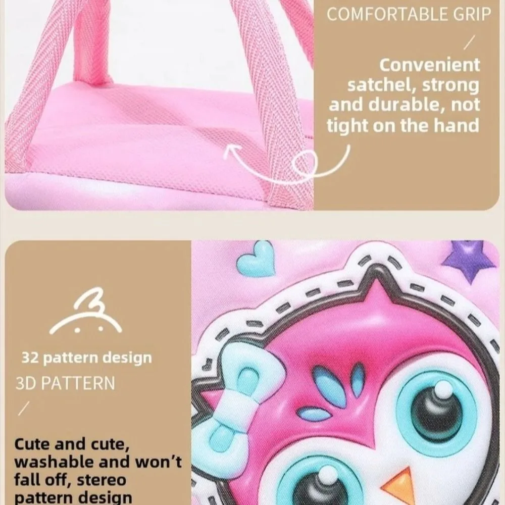 Новая 3D детская сумка-бокс для обеда, утолщенная термоизоляционная сумка с героями мультфильмов, крутая сумка для хранения, сумка для хранения свежести из алюминиевой фольги для детей