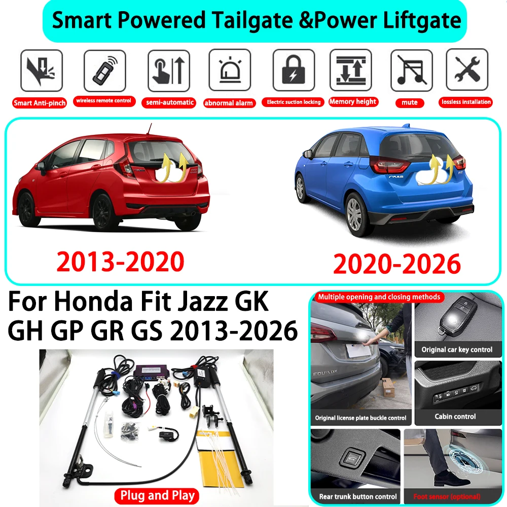 

for Honda Fit Jazz GK GH GP GR GS 2013-2026 OEM Smart Automatic Powered Tailgate Electric Power Tailgate Lift Kit Key Close