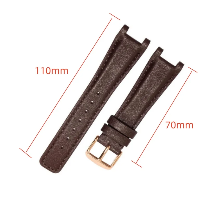 Para gucci ya1332 1333 1335 pulseira de relógio de couro especial preto marrom pulseira fivela de aço inoxidável 20-12mm