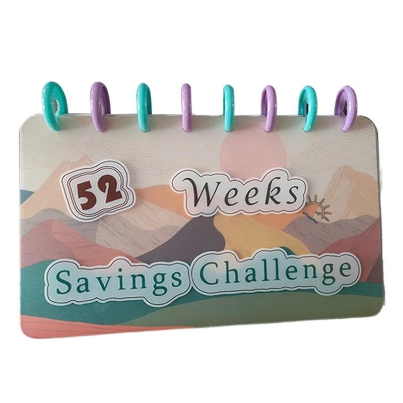 52 Week Binder Saving Challenge Reusable Cash Planner Envelope Fun Money-Saving Organizer