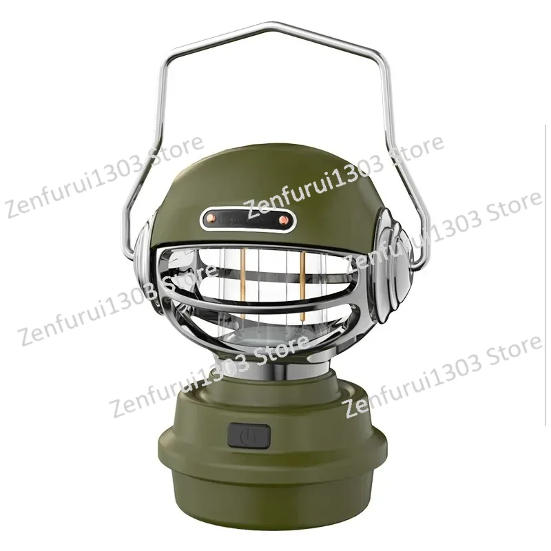 Imagem -03 - Led Carregamento Acampamento Tenda com Luzes Ajustáveis 2024 Cross-border Camping Atmosfera Lanterna Retro Camping Instrutor e Luzes Topadas