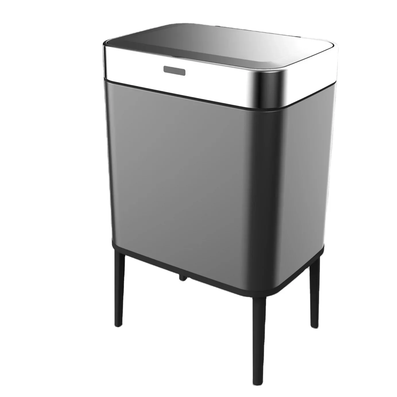 For 60L Household Stainless Steel Waste Bin Wholesale Kitchen Automatic Smart Trash Can Garbage Bin