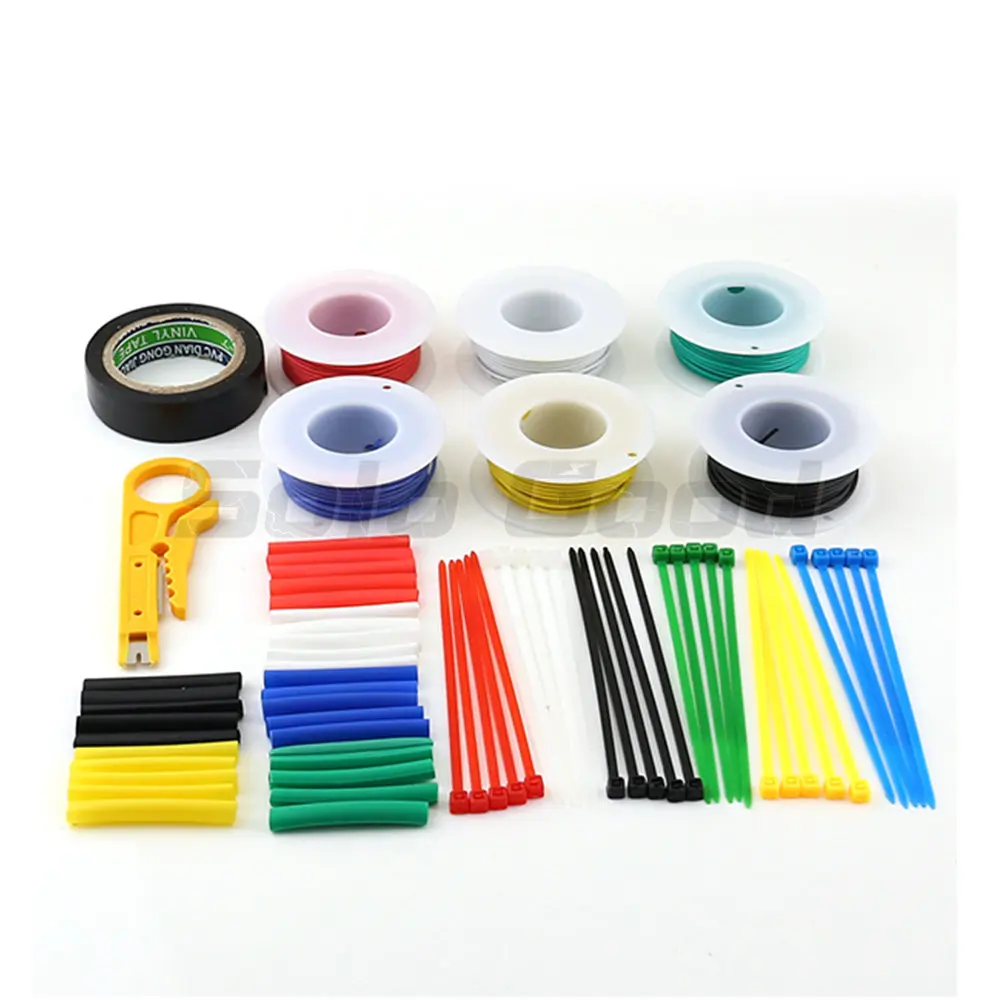 Гибкие мягкие силиконовые луженые провода 20awg 24AWG, 6 цветов, разные электрические многожильные строительные кабели для самостоятельной сборки